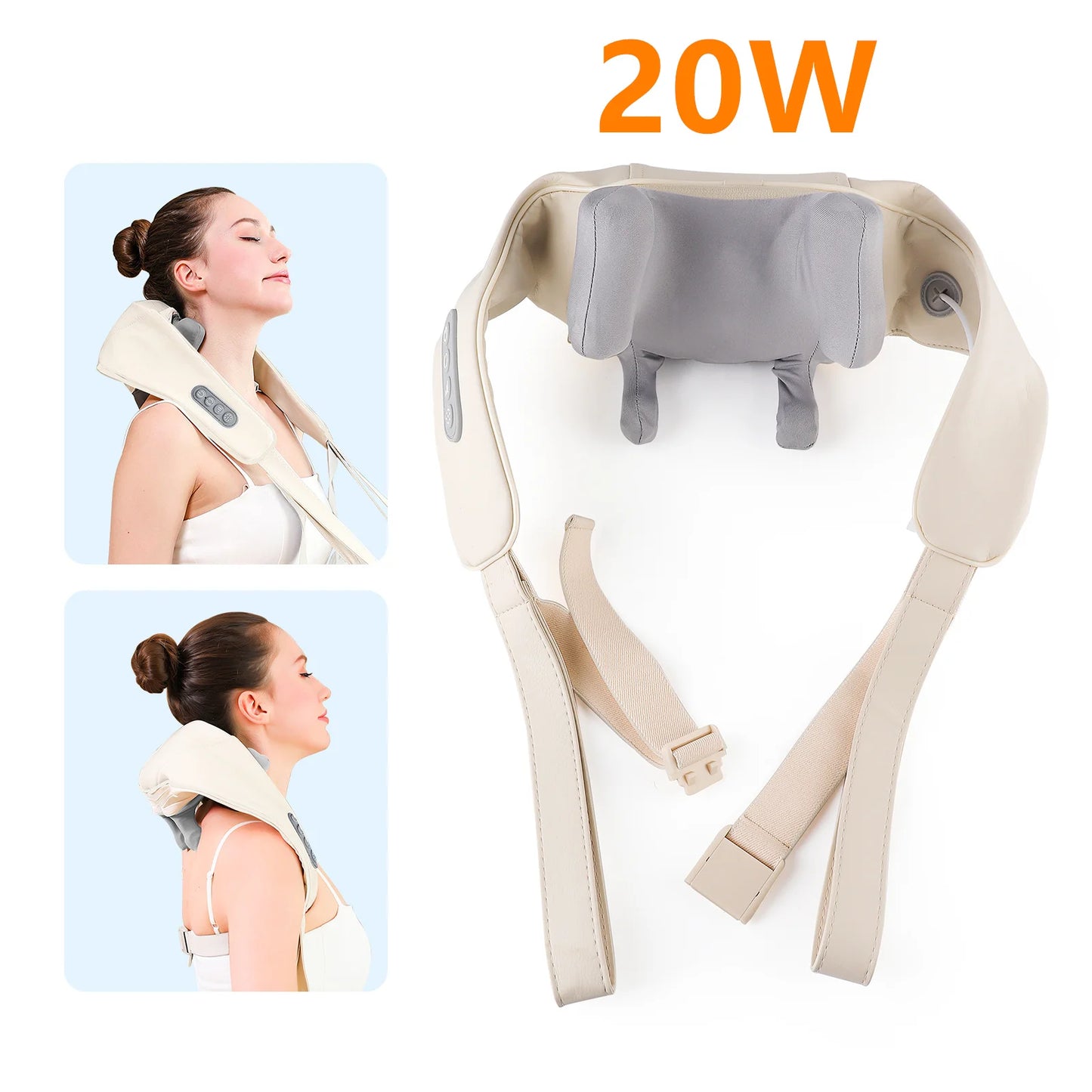 Elegance Tanzanite 26W Neck And Shoulder Massager Wireless Shoulder And Back Kneading Massage Shawl Trapezius Neck Cervical masajeador