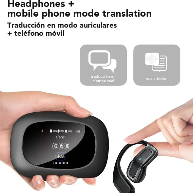 AI Wireless Bluetooth Open Headset V5.4 AI Headphones with Mic Gaming Earbuds HiFi Sports Noise Reduction Waterproof Earphones