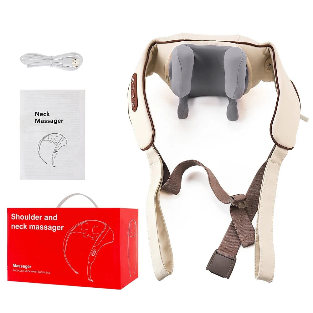Elegance Tanzanite 26W Neck And Shoulder Massager Wireless Shoulder And Back Kneading Massage Shawl Trapezius Neck Cervical masajeador