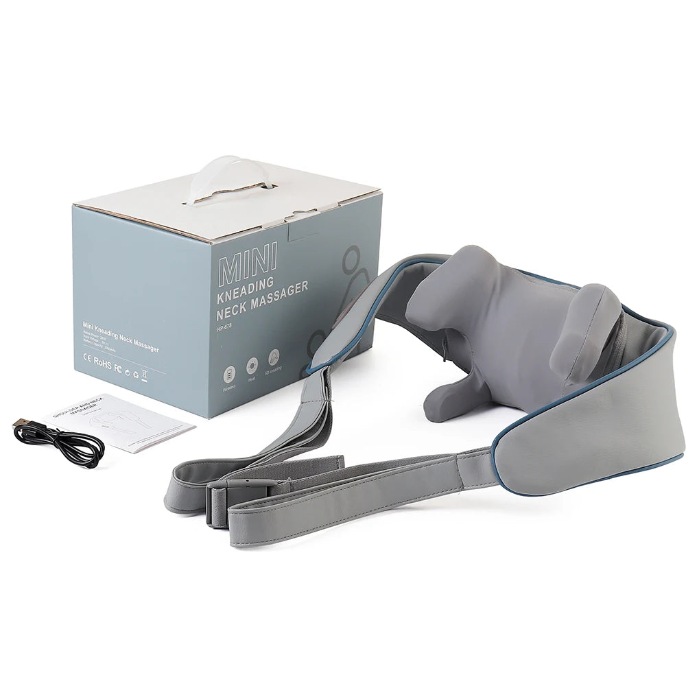Elegance Tanzanite 26W Neck And Shoulder Massager Wireless Shoulder And Back Kneading Massage Shawl Trapezius Neck Cervical masajeador
