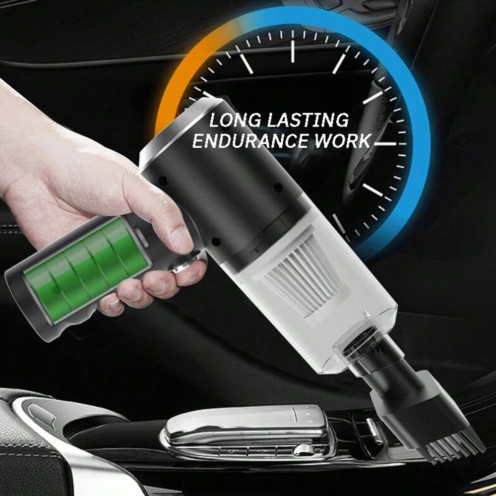 1pc120W High Power Wireless Vacuum Cleaner Dual Use for Home and Car Powerful Vacuum Cleaner Black