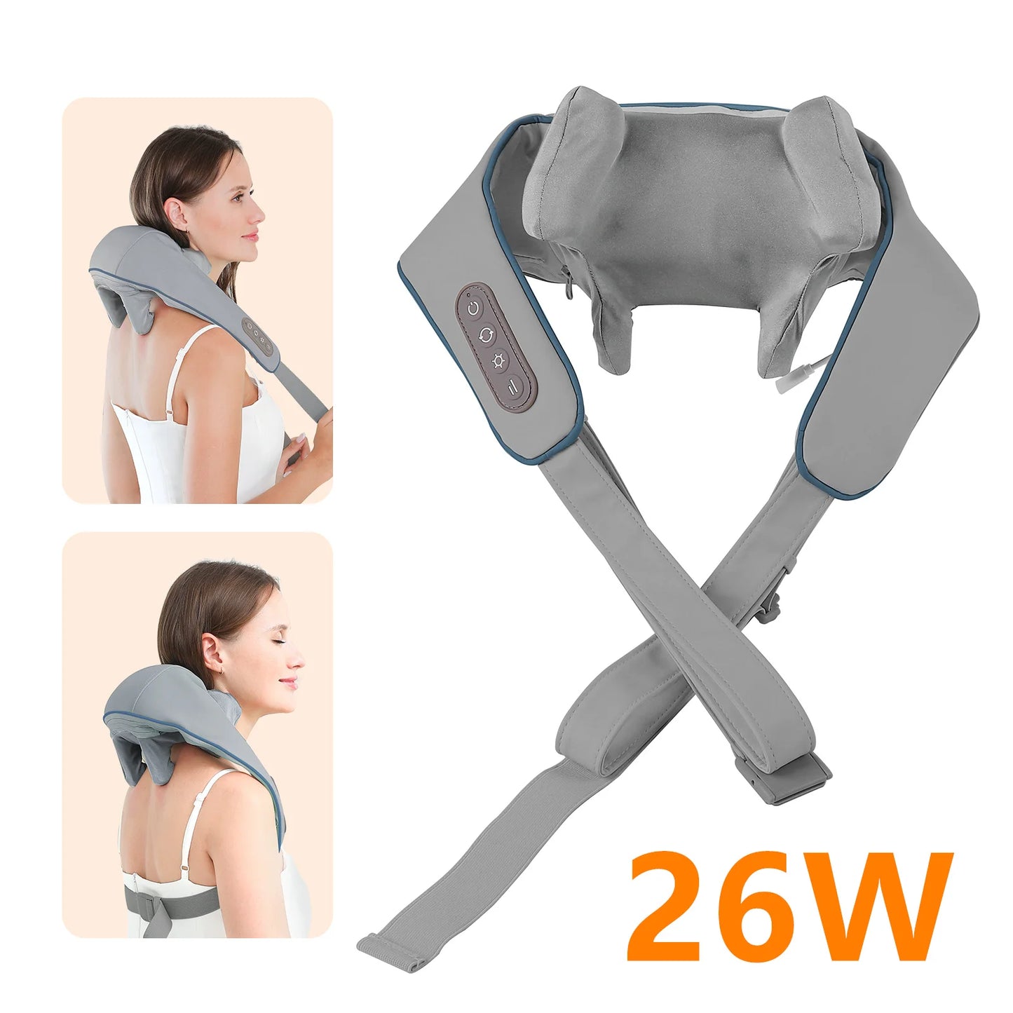 Elegance Tanzanite 26W Neck And Shoulder Massager Wireless Shoulder And Back Kneading Massage Shawl Trapezius Neck Cervical masajeador