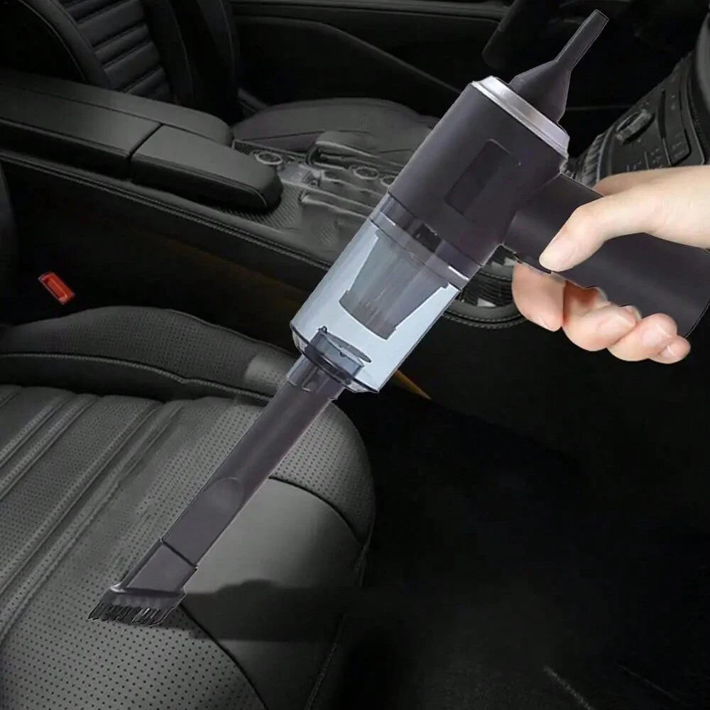 1pc120W High Power Wireless Vacuum Cleaner Dual Use for Home and Car Powerful Vacuum Cleaner Black