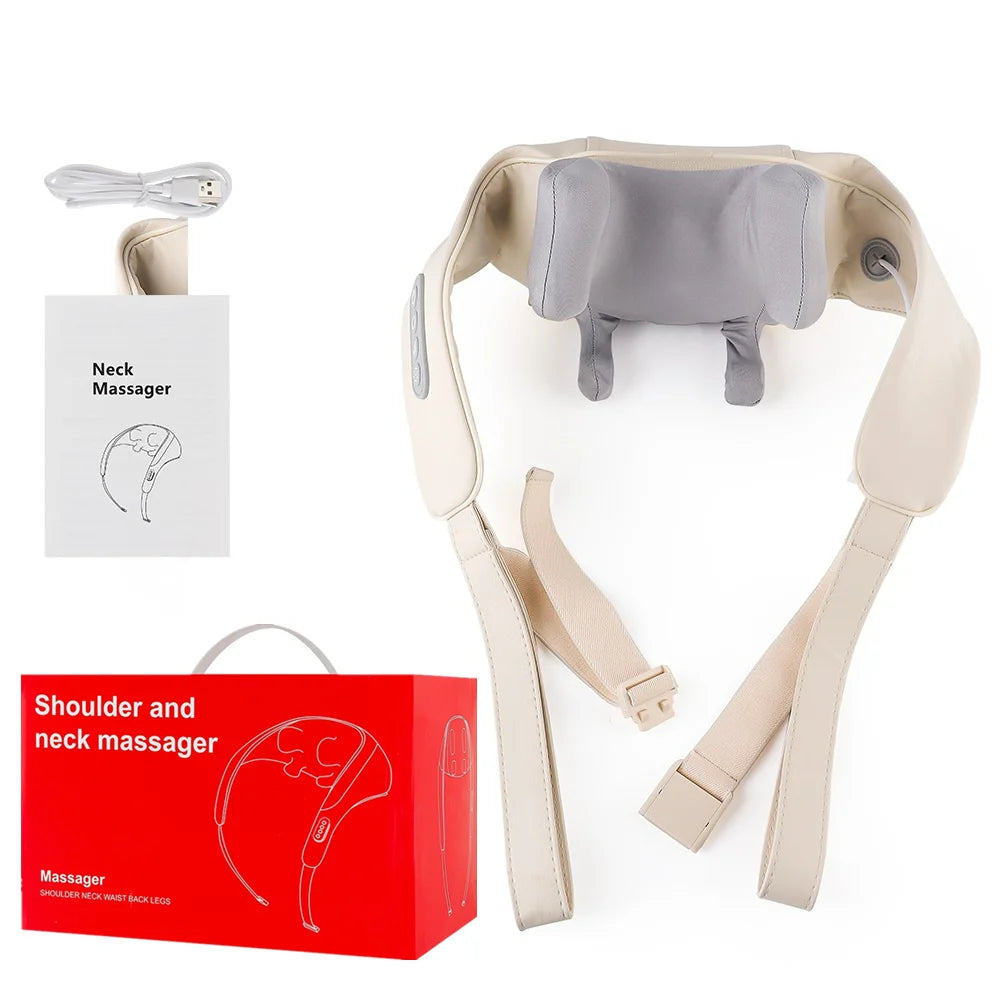 Elegance Tanzanite 26W Neck And Shoulder Massager Wireless Shoulder And Back Kneading Massage Shawl Trapezius Neck Cervical masajeador
