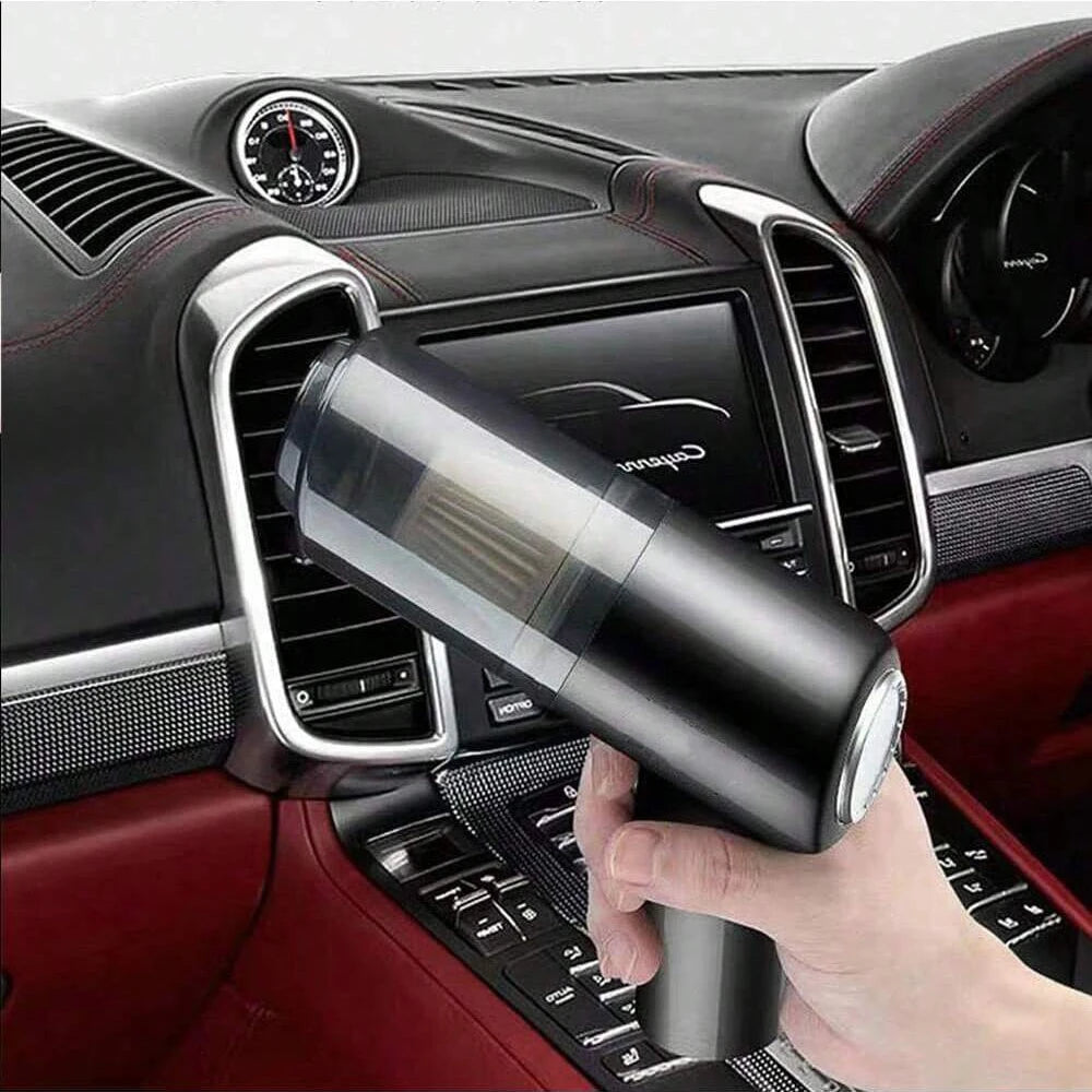 1pc120W High Power Wireless Vacuum Cleaner Dual Use for Home and Car Powerful Vacuum Cleaner Black
